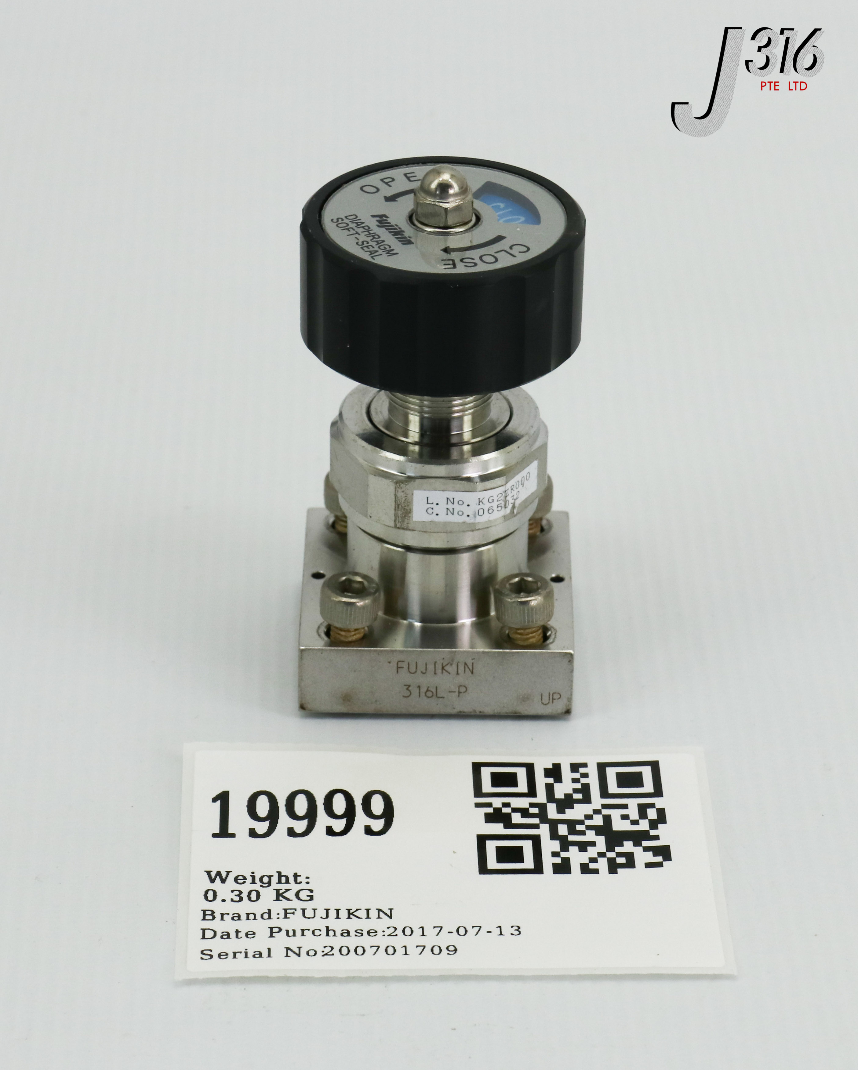 j  19999 FUJIKIN DIAPHRAGM SOFT-SEAL VALVE 065032 | eBay